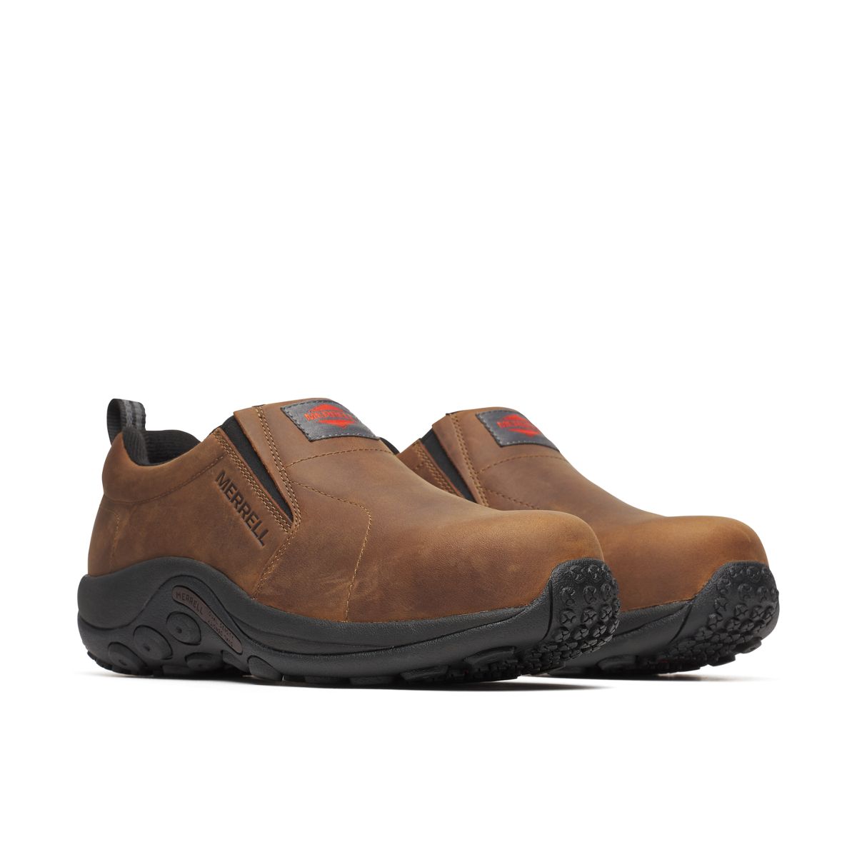 Men - Jungle Moc Leather Hi-Vis Carbon Fiber Low Wide Width - Slip Ons | Merrell