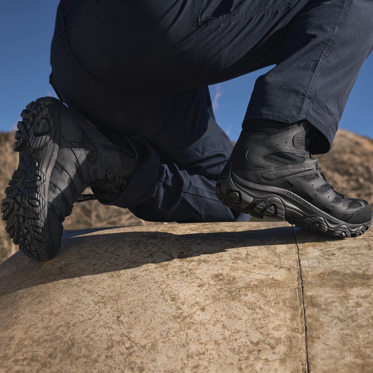 Men - Moab 3 8" Tactical Zip Waterproof Wide Width - Boots | Merrell